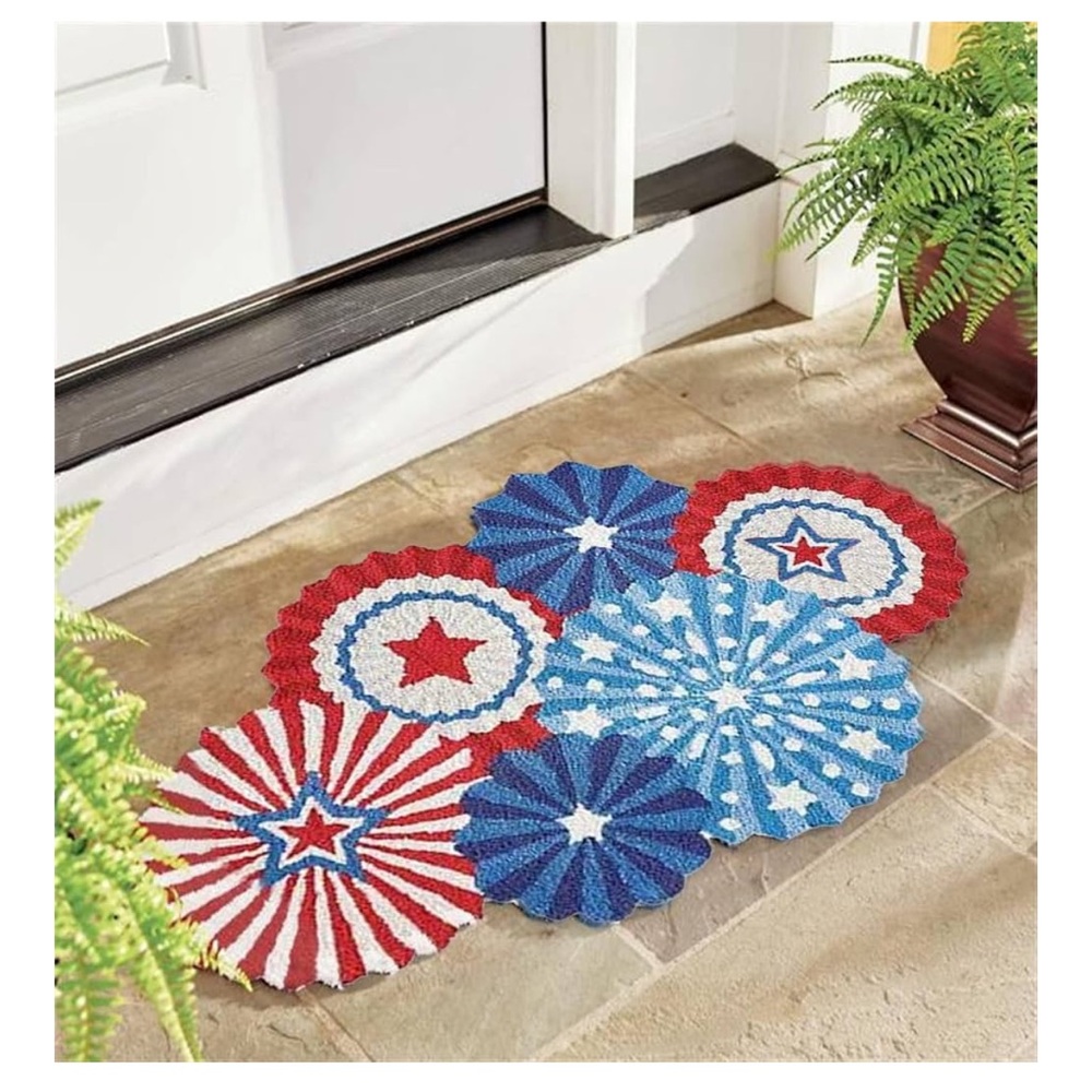 Patriotic Starburst Door Mat